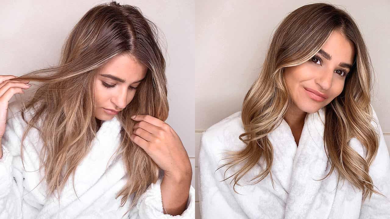 Balayage lumineux réalisé au salon